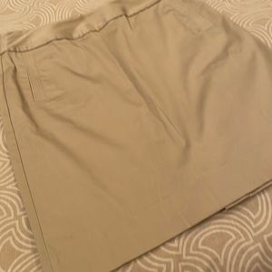 NWOT Cremieux skirt, light tan, cotton blend, like new, 8